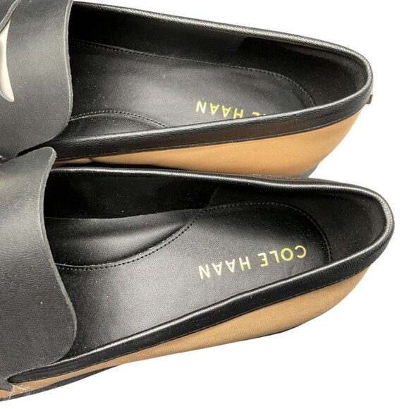 Cole Haan Geneva Penny Loafers Shoes Sz 8.5 Water Resistant Cream & Tan Womens - Picture 7 of 8